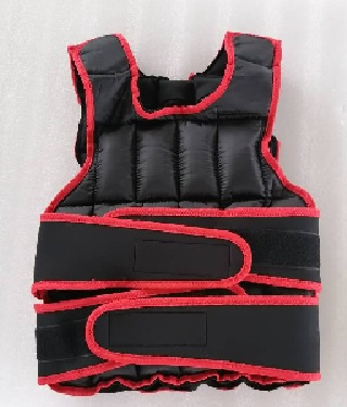Weight Vest Adjustable Exerice Workout w/ 36 Weights Padding blackand red 15kg